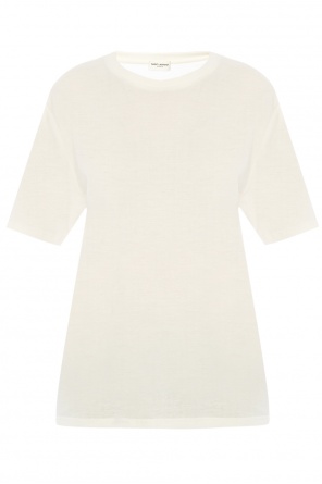 T-shirt velvet logo, zdjęcie 1 T-shirt velvet logo od Saint Laurent
